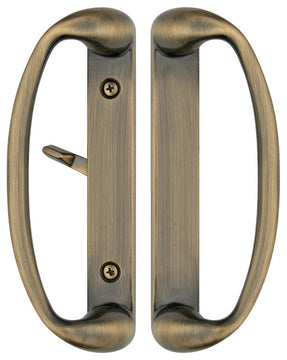 Sonoma Sliding Door Handle With 3-15/16" CTC Screwholes, Antique Brass