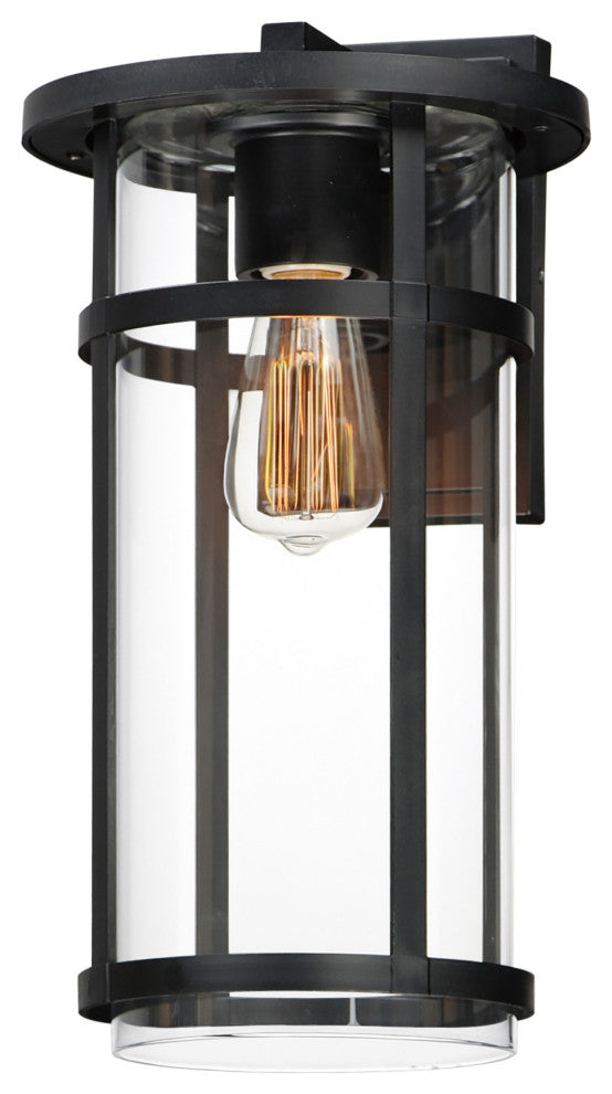 Maxim 40625CL Clyde Vivex 17" Tall Outdoor Wall Sconce - Black