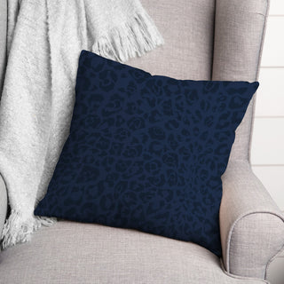 Blue Cat Print 18x18 Indoor/Outdoor Pillow