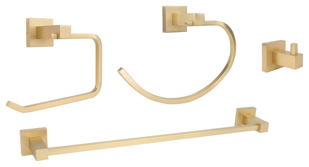 Vienna Series Gold Bathroom 4 Piece Accessory Set (18)