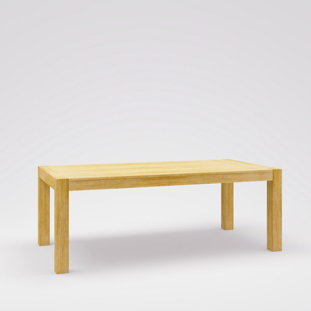 Indoor Hungaria Wire Brushed Wood Rectangular Dining Table