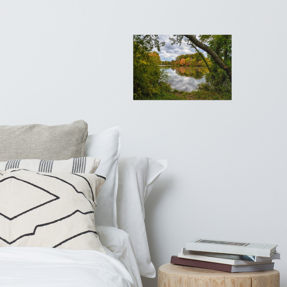 Lost in Autumn Color Landscape Photo, Rural Unframed Wall Art Print, 12" X 18"
