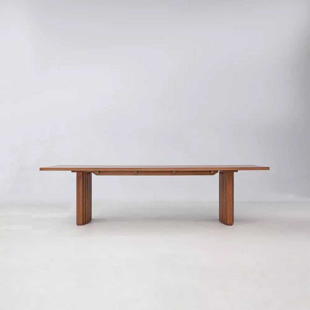 Zither 118" Dining Table, Pumpernickel