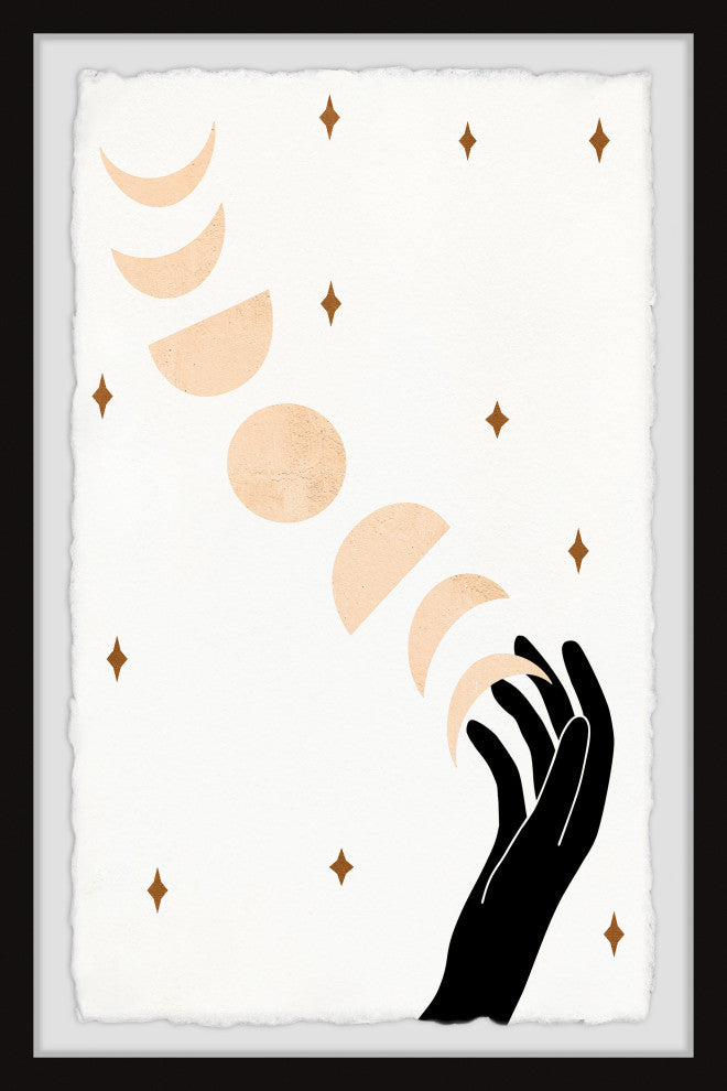 "Moon on My Hand" Framed Painting Print, 20x30