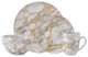 Safdie & Co. Porcelain Dinnerset 16 Piece Gold Marble