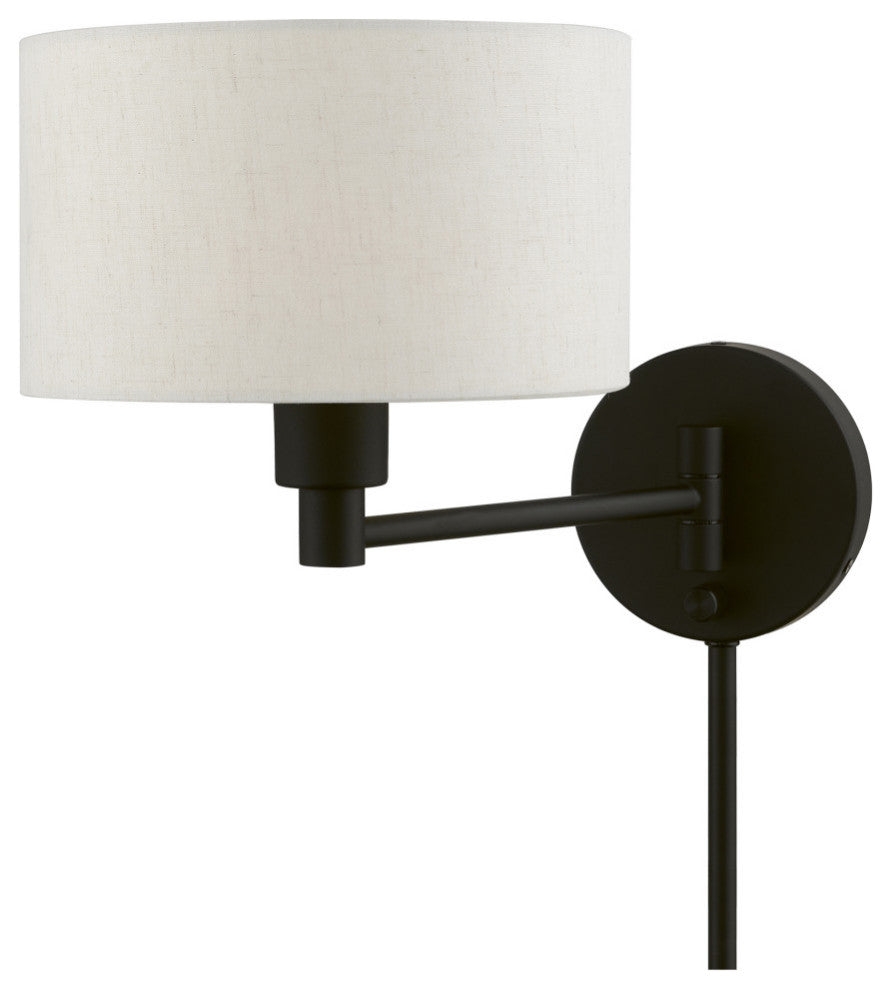 Swing Arm Wall Lamps 1 Light Black Swing Arm Wall Lamp