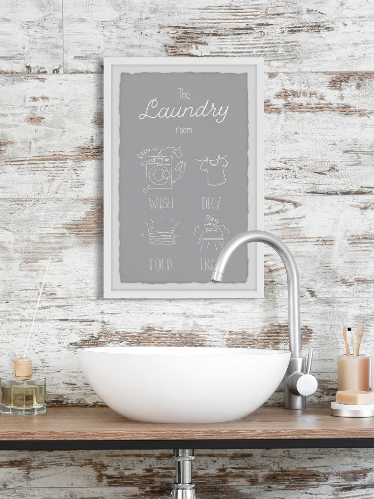 "Wash Your Clothes" Framed Painting Print, 8x12