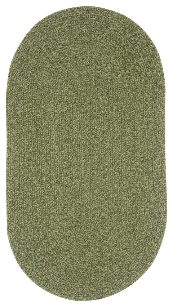 Capel Manteo Deep Green 0050_200 Braided Rugs - 5' X 8' Oval