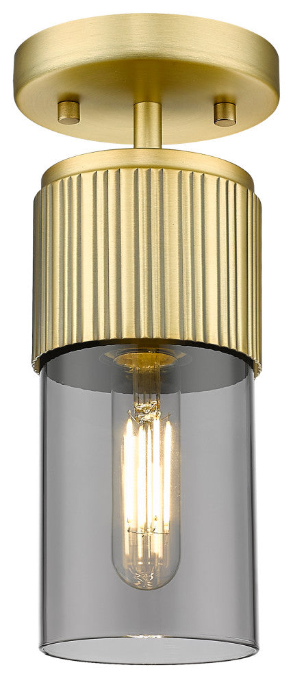 Innovations Bolivar 1 5" Flush Mount Brushed Brass
