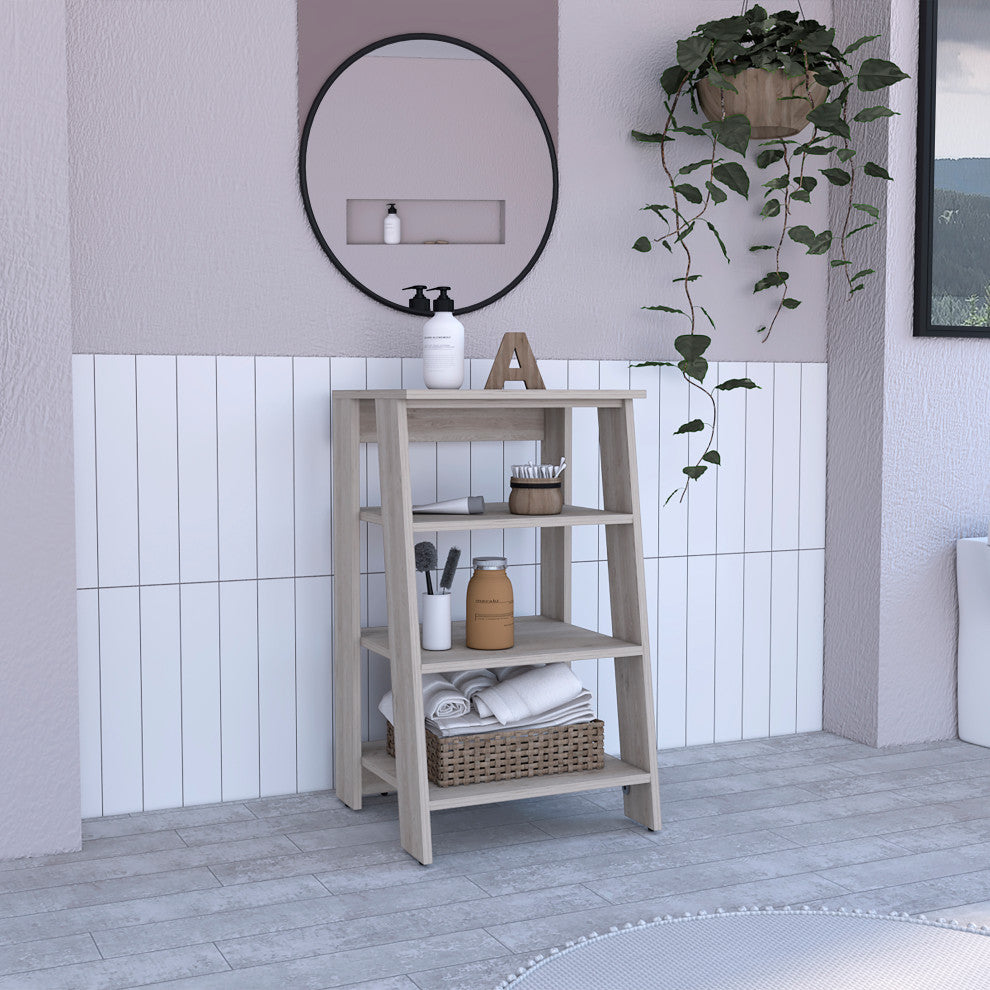 DEPOT E-SHOP St. Lucia Linen Cabinet, Light Gray