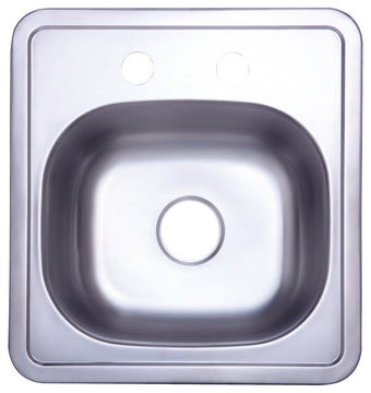 Gourmetier Single Bowl Self-rimming Bar Sink Satin Nickel K16156BN