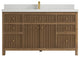 Sonoma Teak 60 Single Bathroom Vanity in Dark Natural with 2" Carrara Quartz