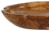 Bare Decor Ezma Solid Teak Decorative Bowl, Hand Made, 15.5" Round