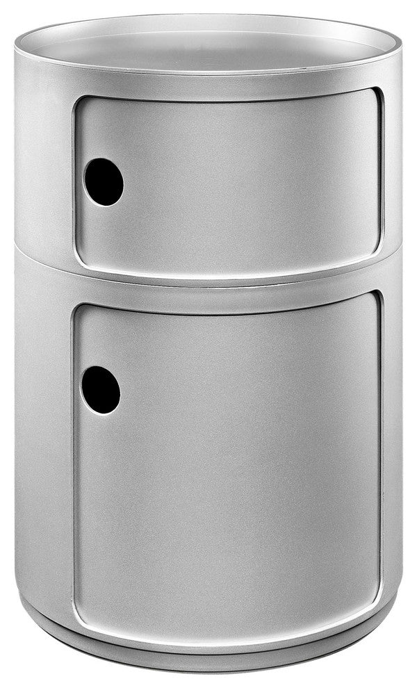 Modern Contemporary Living Room Storage Module Side Table Silver