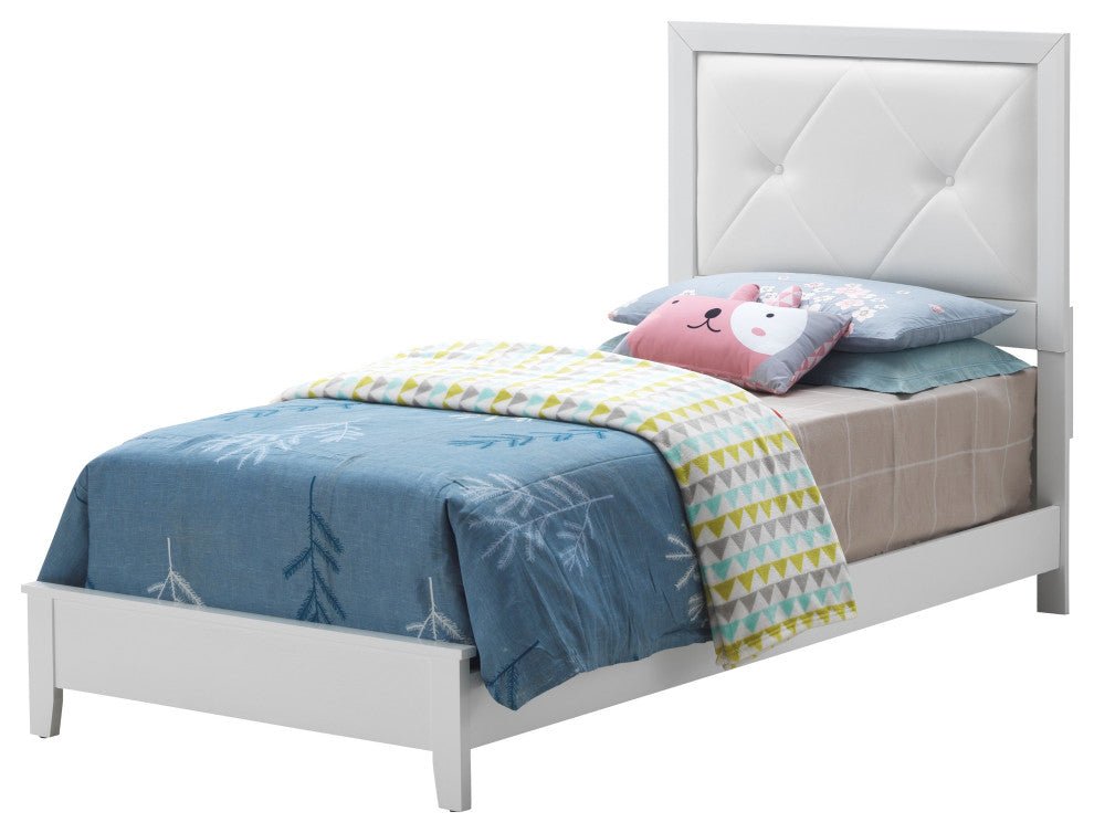 Primo Twin Bed, White