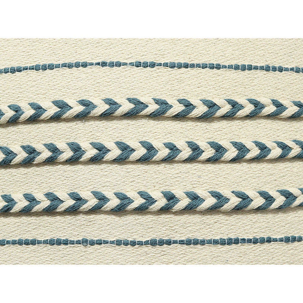 Gray Machine Woven with Tassels Burwell Throw Pillow, 20" x 20"