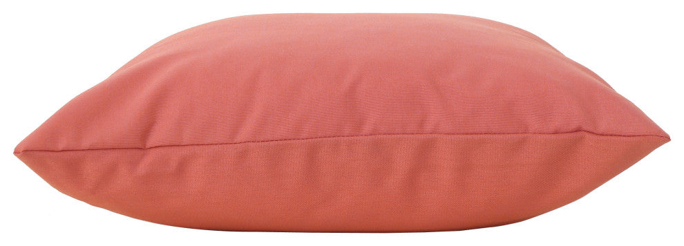 GDF Studio Coronado Outdoor Water Resistant Square Throw Pillow, Coral, Set of 2
