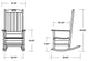 Polywood Nautical Porch Rocking Chair, Mahogany