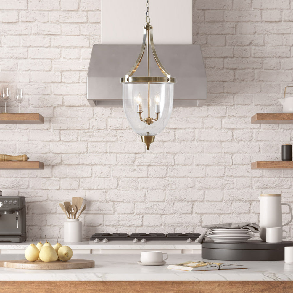Martha Stewart Camden 4-Light Glass Bowl Shaped Chandelier