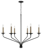 Wilder Six Light Chandelier in Matte Black