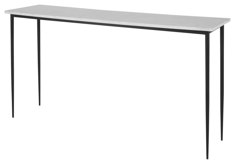 Uttermost Nightfall White Marble Console Table 25173