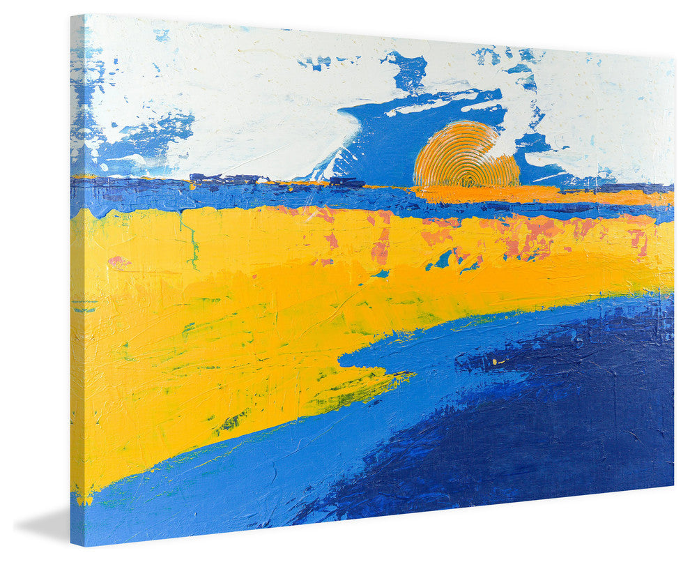 "Sound Side Sun" Painting Print on Wrapped Canvas, 60"x40"
