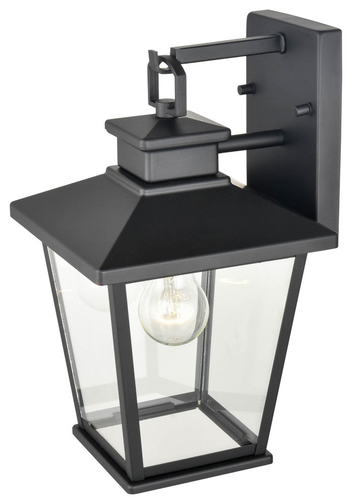 1 Light 7.5 in. Powder Coat Black Outdoor