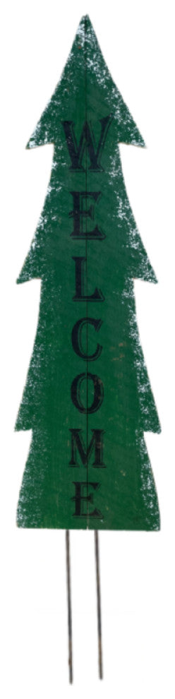 40" Stenciled Tree " Welcome "