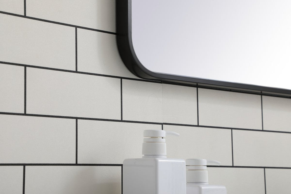 Elegant Decor Evermore Vanity Mirror Black