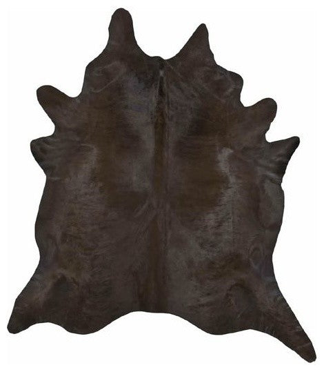 Pergamino Cowhide Rug, Chocolate Brown