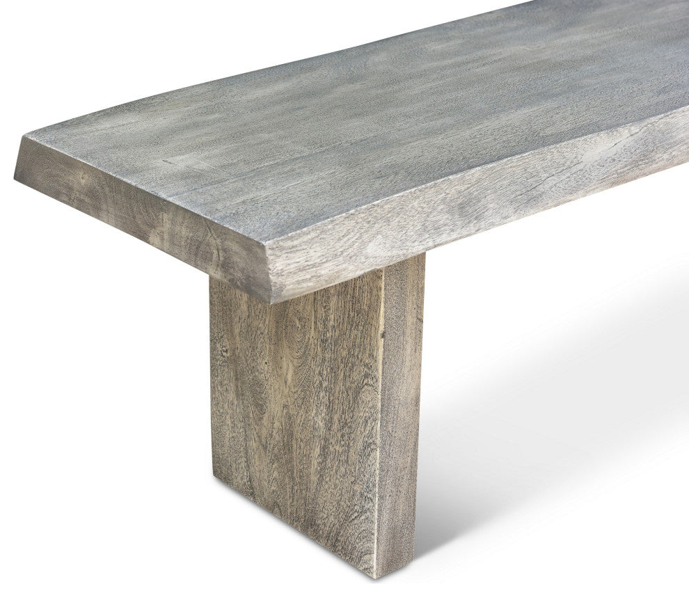 Brooks Bench, 78", Sandblasted Gray Frame