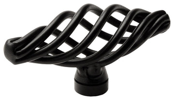 Cabinet Birdcage Knob, Flat Black, Set of 10
