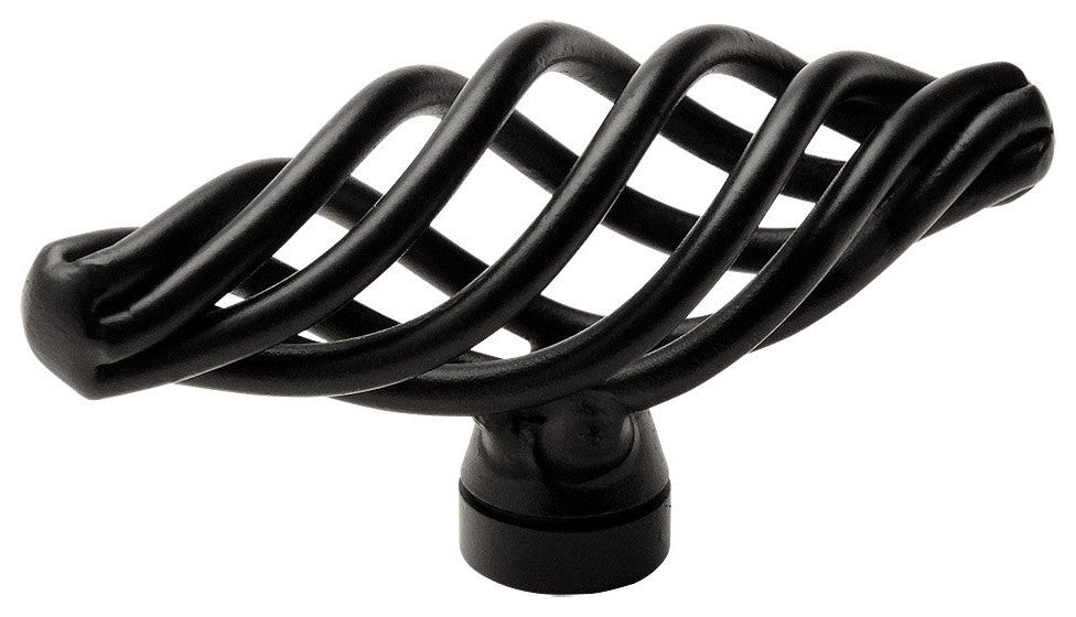 Cabinet Birdcage Knob, Flat Black, Set of 10