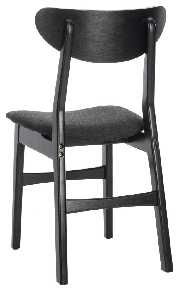 Safavieh Lucca Retro Dining Chair, Set of 2, Black/Black