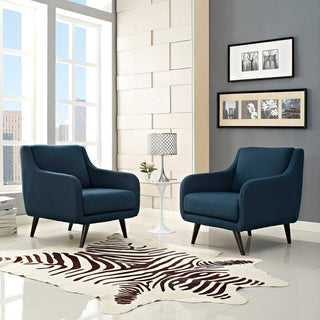 Azure Verve Armchairs Set of 2