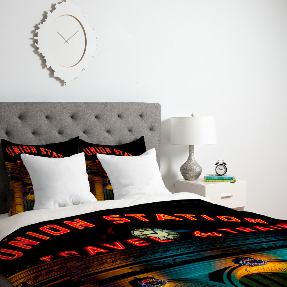 Deny Designs Bird Wanna Whistle Union Station Duvet Cover - Lightweight