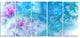 Clear Blue Magic Stormy Sky, Abstract Canvas Art Print, 60"x28", 5 Panels
