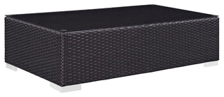 Convene 8 Piece Outdoor Patio Sofa Set, Espresso Red