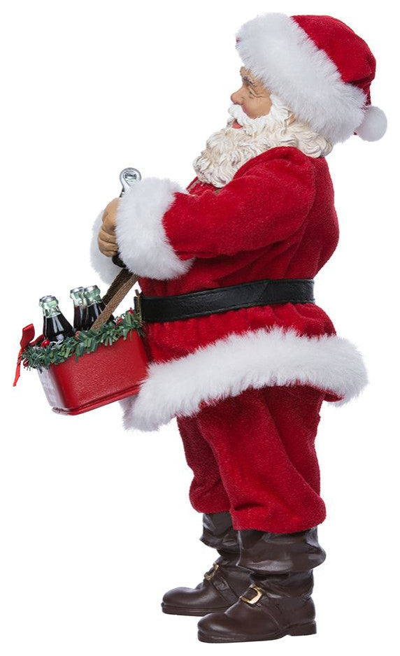 Kurt Adler 10" Santa Opening Coke Tablepiece