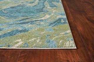 Watercolors Teal Geode Plush Area Rug, 3'3"x4'11"