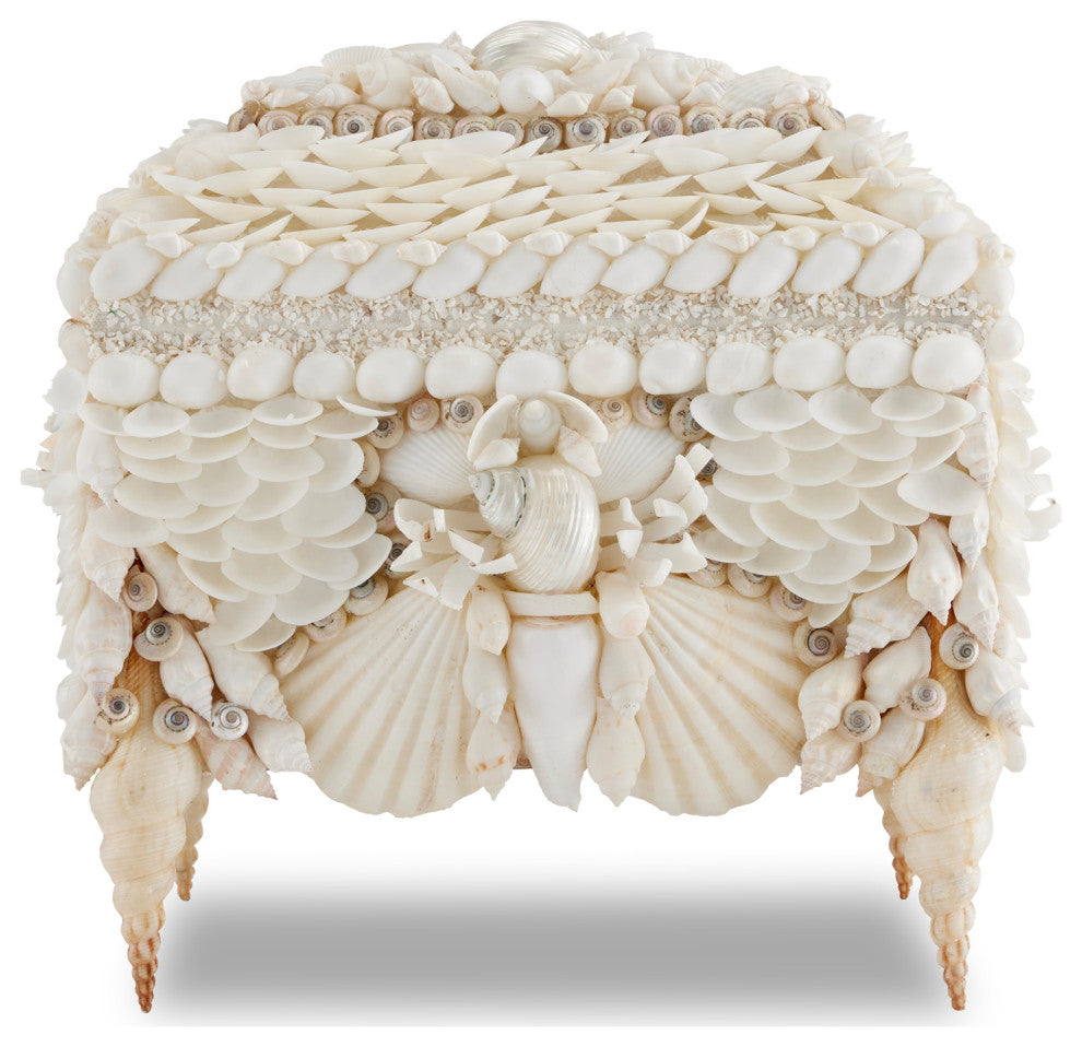 Boardwalk White Shell Jewelry Box