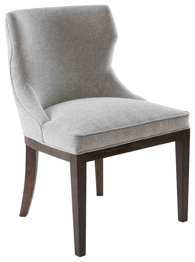 Madison Park Signature Hutton Transitional Side Dining Chair, Grey, Set of 2
