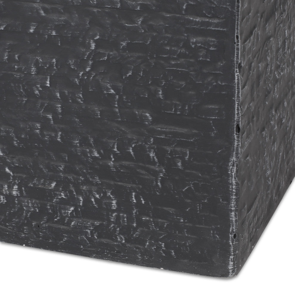 Leiman Outdoor Large and Small Cast Stone Planters, Set of 2
