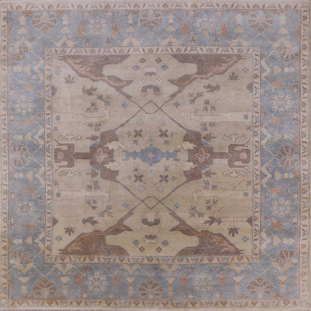 Ahgly Company Indoor Square Mid-Century Modern Area Rugs, 8' Square