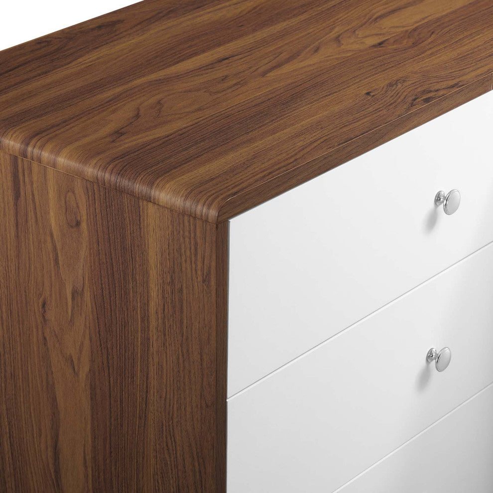Transmit 3-Drawer Chest, Walnut White