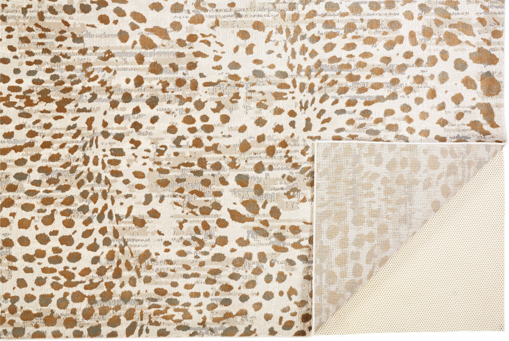 Weave & Wander Vanhorn Animal Print, Brown/Ivory/Tan, 12'x15'