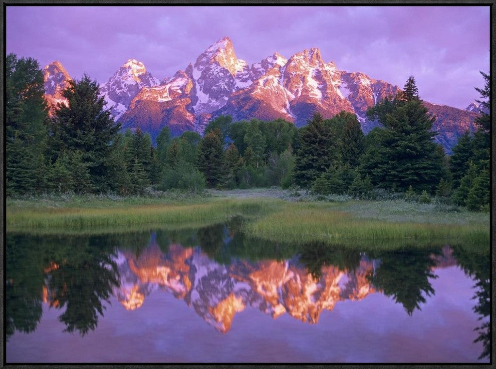 Grand Tetons At Schwabacher Landing, Grand Teton Np, Wyoming, 32"x24"