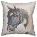 Horse Watercolor 1 16"x16" Spun Poly Pillow