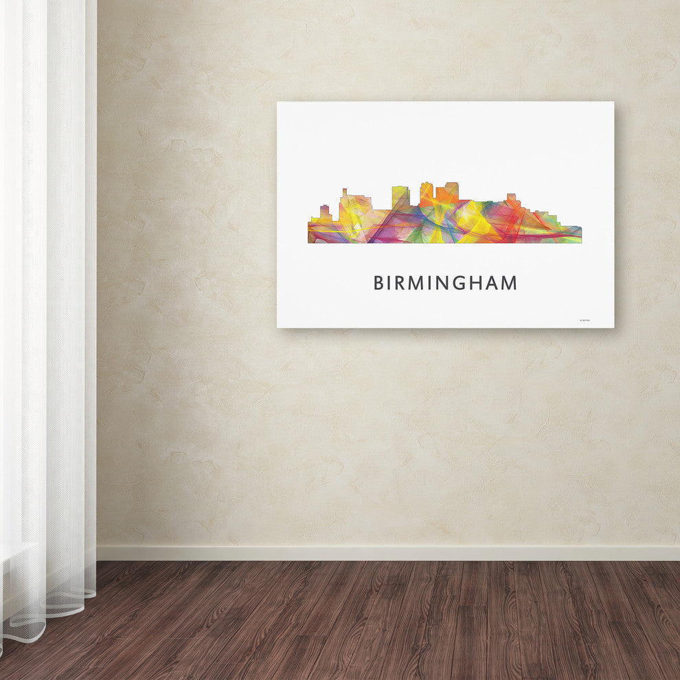 'Birmingham Alabama Skyline Wb-1' Canvas Art, 32x22