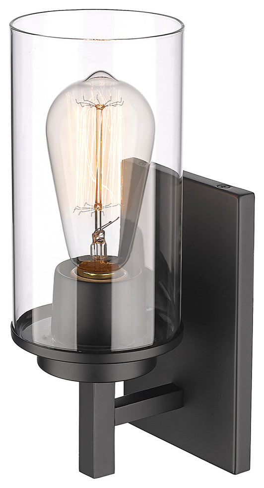 Janna 1 Light 4" Matte Black Sconce